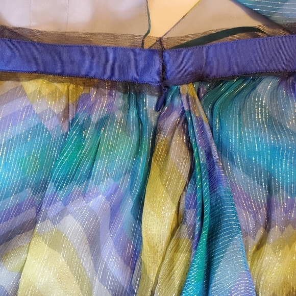 BCBGMaxAzria BT Chambra Silk Halter Metallic Draped Goddess Maxi Dress S… - Picture 12 of 15